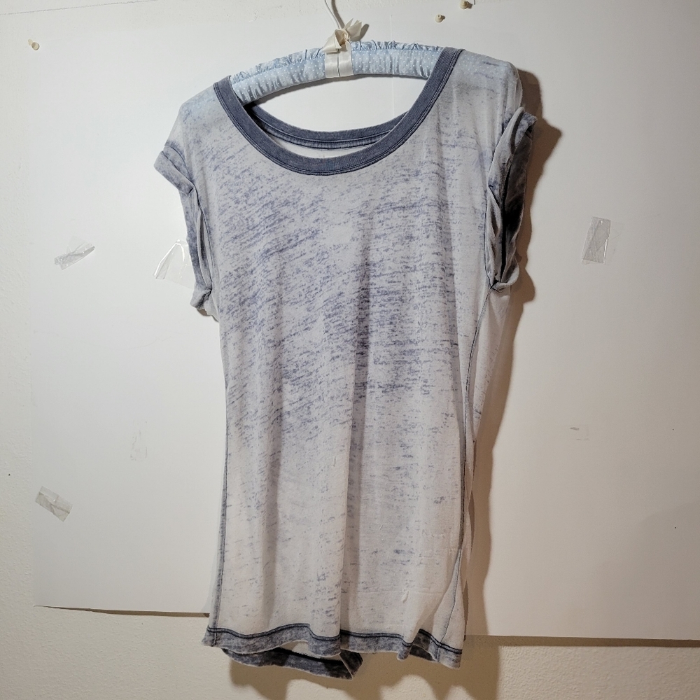 If it were me Burnout distressed boho gray T-shirt Tee Short Sleeve 👚